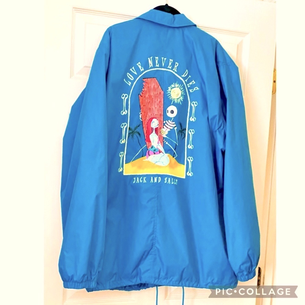 Jack Skellington Jacket Nightmare Bef Christmas blue by Box Lunch Halloween NWT